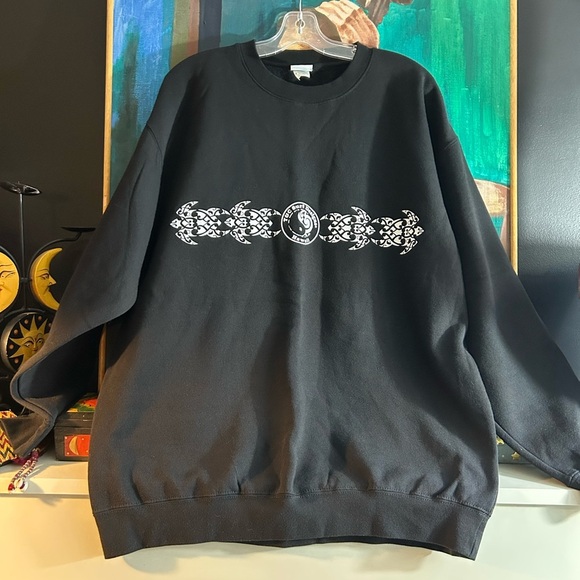 Vintage T&C Surf Designs Hawaii Sweater Mens Large Black Grunge Surf Skater 90s - Picture 1 of 16